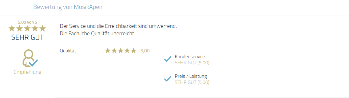 Kundenrezension für Photobooth-Deluxe zum Service, Erreichbarkeit sowie Fachkompetenz.