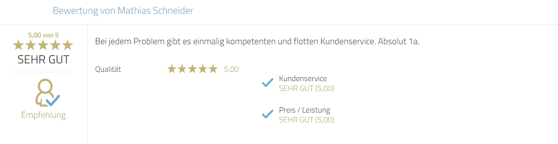 Kundenrezension zum Fachwissen, Service und Problemlösungskompetenz von Photobooth-Deluxe.